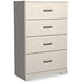 Stelsie White Chest of Drawers - B2588-44 - Gate Furniture