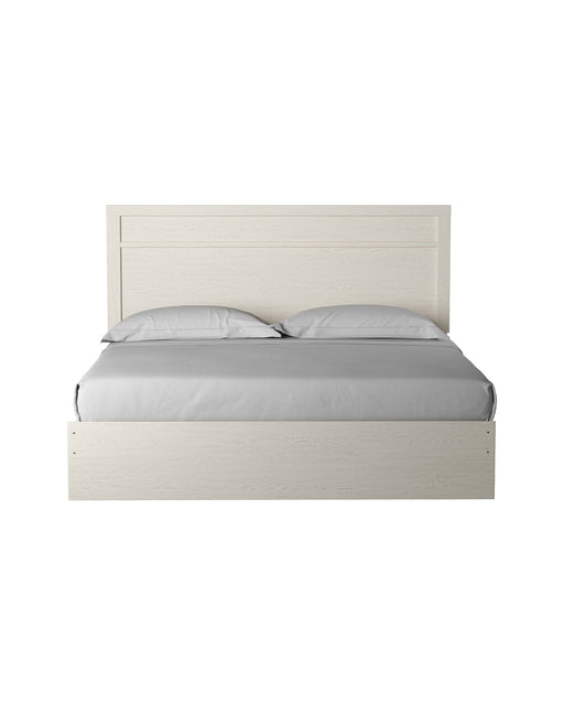 Stelsie White  King Panel Bed - Gate Furniture