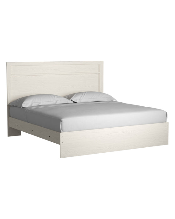 Stelsie White  King Panel Bed - Gate Furniture