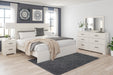 Stelsie White  King Panel Bed - Gate Furniture