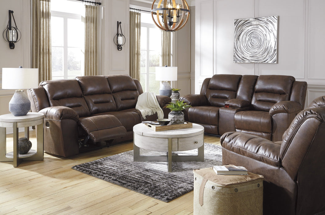 Stoneland Chocolate Power Reclining Living Room Set - Gate Furniture