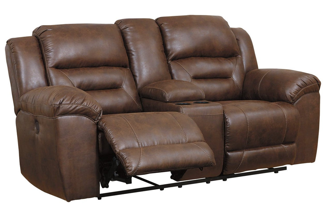 Stoneland Chocolate Power Reclining Loveseat with Console - 3990496 - Gate Furniture