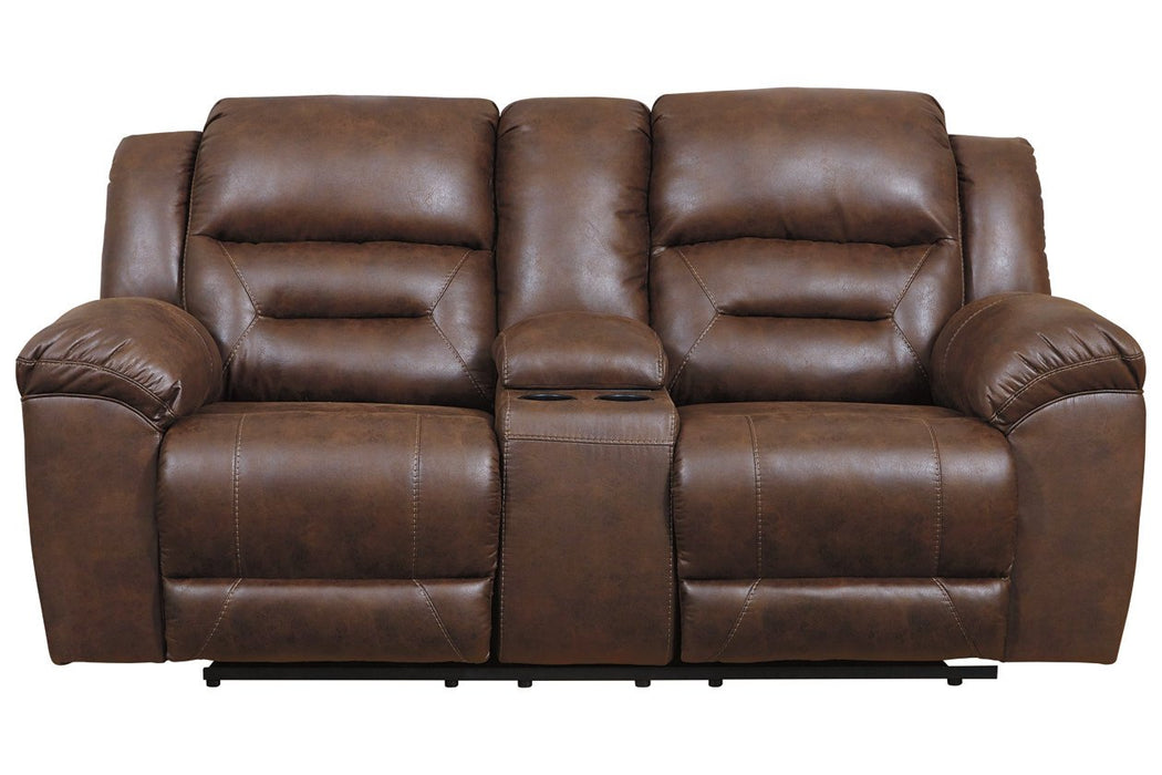 Stoneland Chocolate Power Reclining Loveseat with Console - 3990496 - Gate Furniture