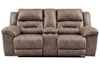 Stoneland Fossil Reclining Loveseat with Console - 3990594 - Gate Furniture