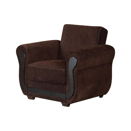 Sunrise 41 in. Convertible Sleeper Chair in Brown with Storage - CH-SUNRISE - In Stock Furniture