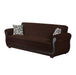 Sunrise 91 in. Convertible Sleeper Sofa in Brown with Storage - SB-SUNRISE - In Stock Furniture