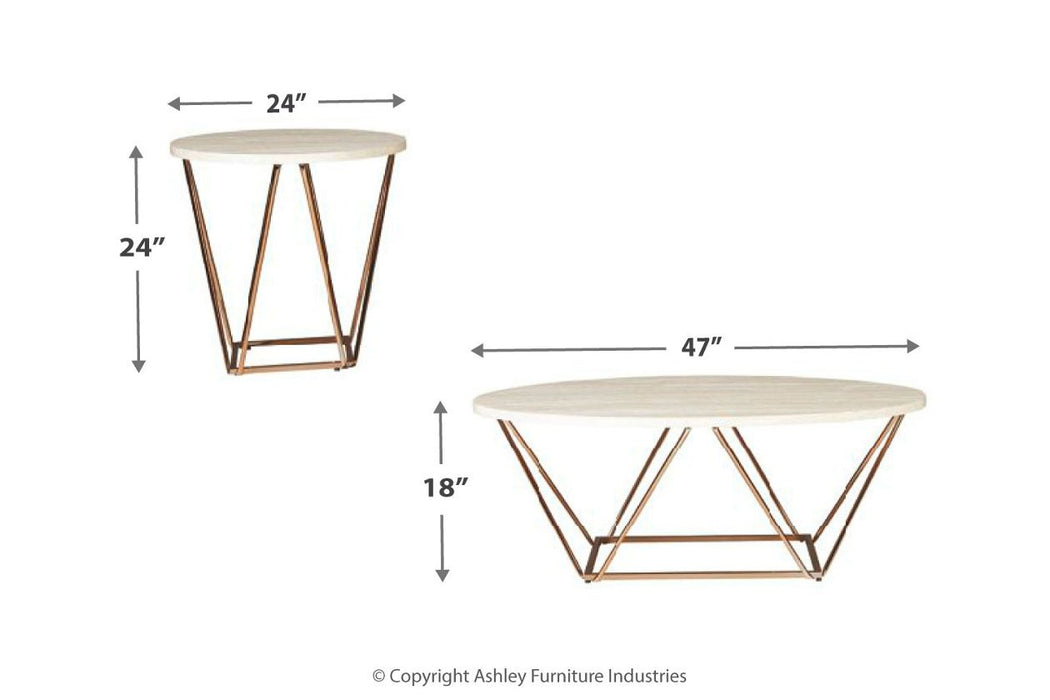 Tarica Two-tone Table (Set of 3) - T385-13 - Gate Furniture