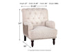 Tartonelle Ivory/Taupe Accent Chair - A3000053 - Gate Furniture