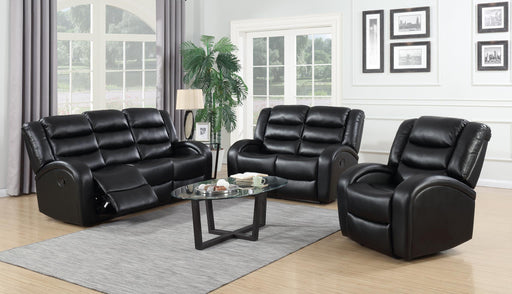 Taxus Reclining Black Living Room Set - Gate Furniture