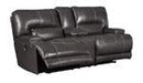 The Man-Den Gray Power Reclining Loveseat with Console - U8530518 - Gate Furniture