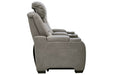 The Man-Den Gray Power Reclining Loveseat with Console - U8530518 - Gate Furniture