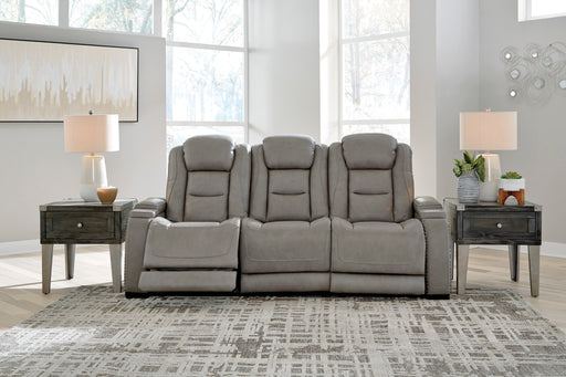 The Man-Den Gray Power Reclining Sofa - U8530515 - Gate Furniture