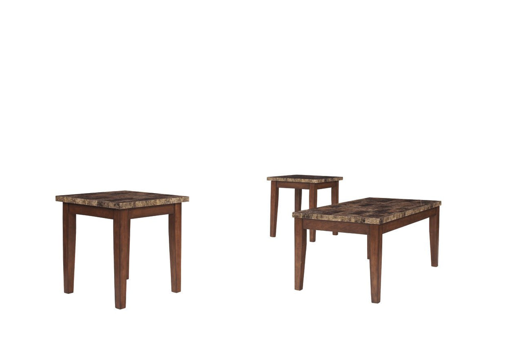 Theo Warm Brown Table (Set of 3) - T158-13 - Gate Furniture