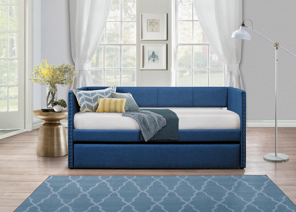 Therese Blue Daybed with Trundle - 4969BU - Gate Furniture