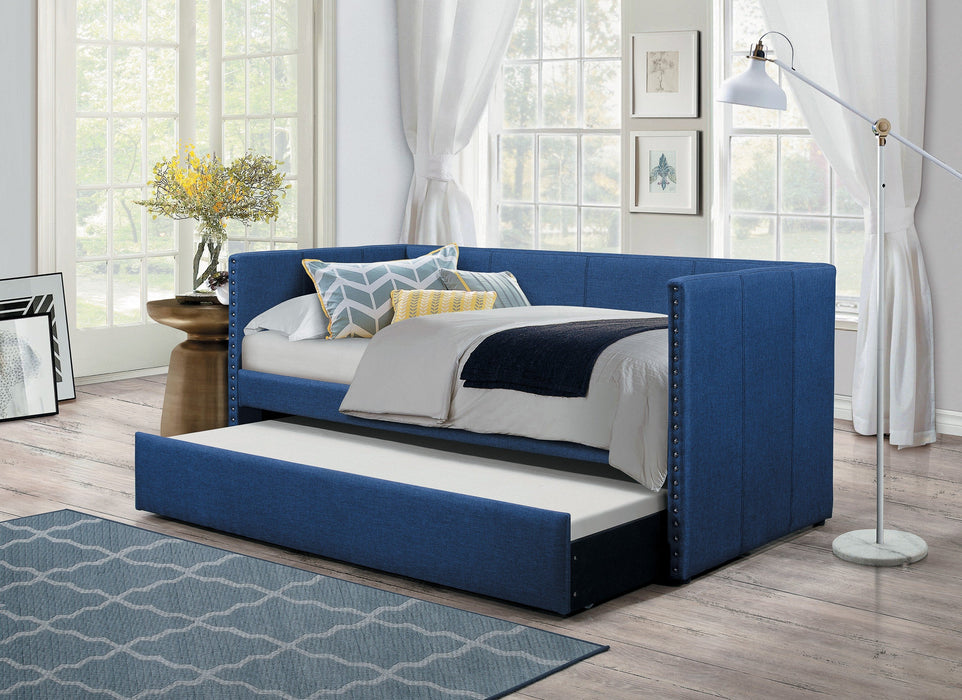 Therese Blue Daybed with Trundle - 4969BU - Gate Furniture