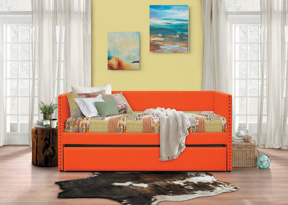 Therese Orange Daybed with Trundle - 4969RN - Gate Furniture