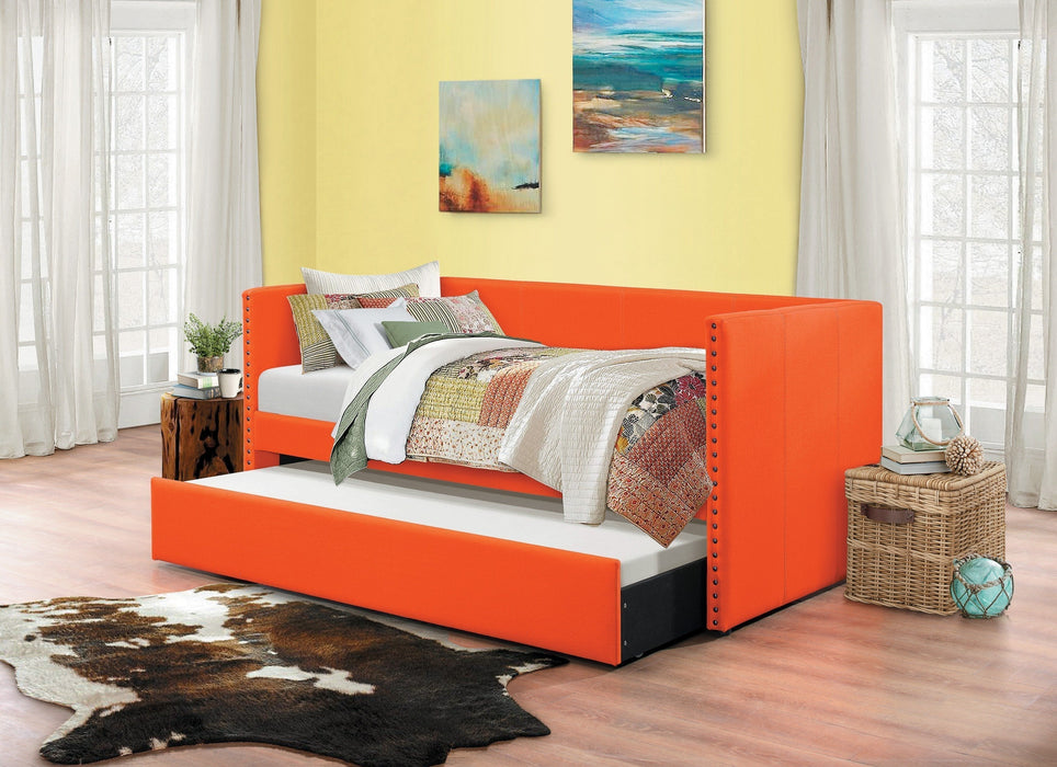 Therese Orange Daybed with Trundle - 4969RN - Gate Furniture