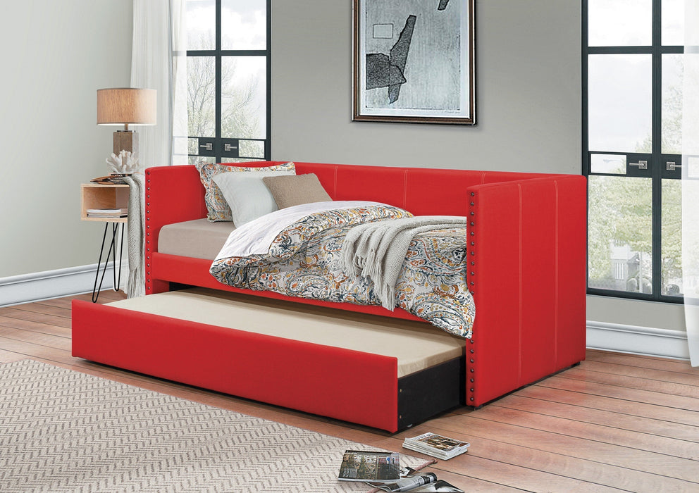 Therese Red Daybed with Trundle - 4969RD - Gate Furniture