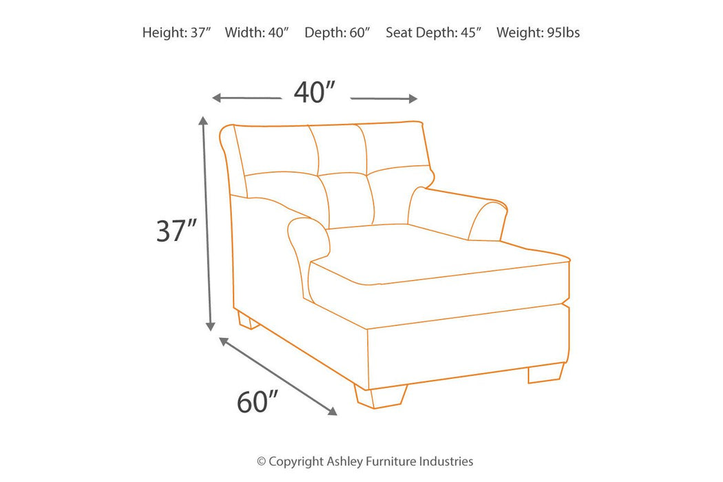 Tibbee Slate Chaise - 9910115 - Gate Furniture