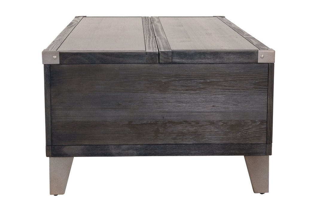 Todoe Dark Gray Coffee Table with Lift Top - T901-9 - Gate Furniture