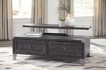 Todoe Dark Gray Coffee Table with Lift Top - T901-9 - Gate Furniture