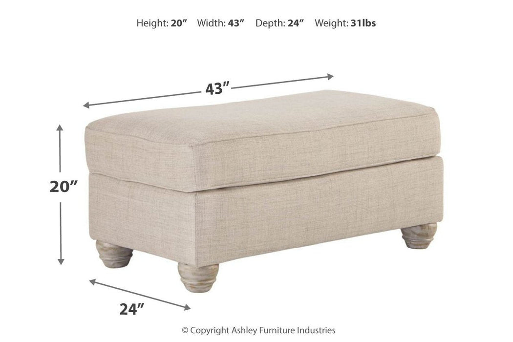 Traemore Linen Ottoman - 2740314 - Gate Furniture