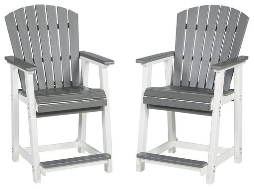 Transville Outdoor Counter Height Bar Stool (Set of 2) - P210-124 - In Stock Furniture