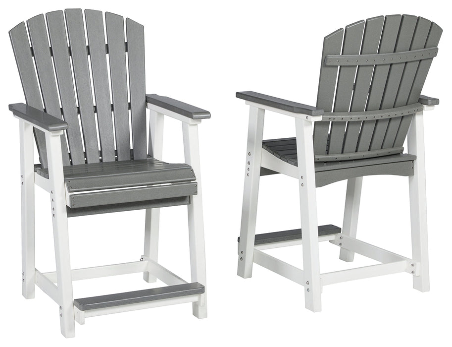 Transville Outdoor Counter Height Bar Stool (Set of 2) - P210-124 - In Stock Furniture