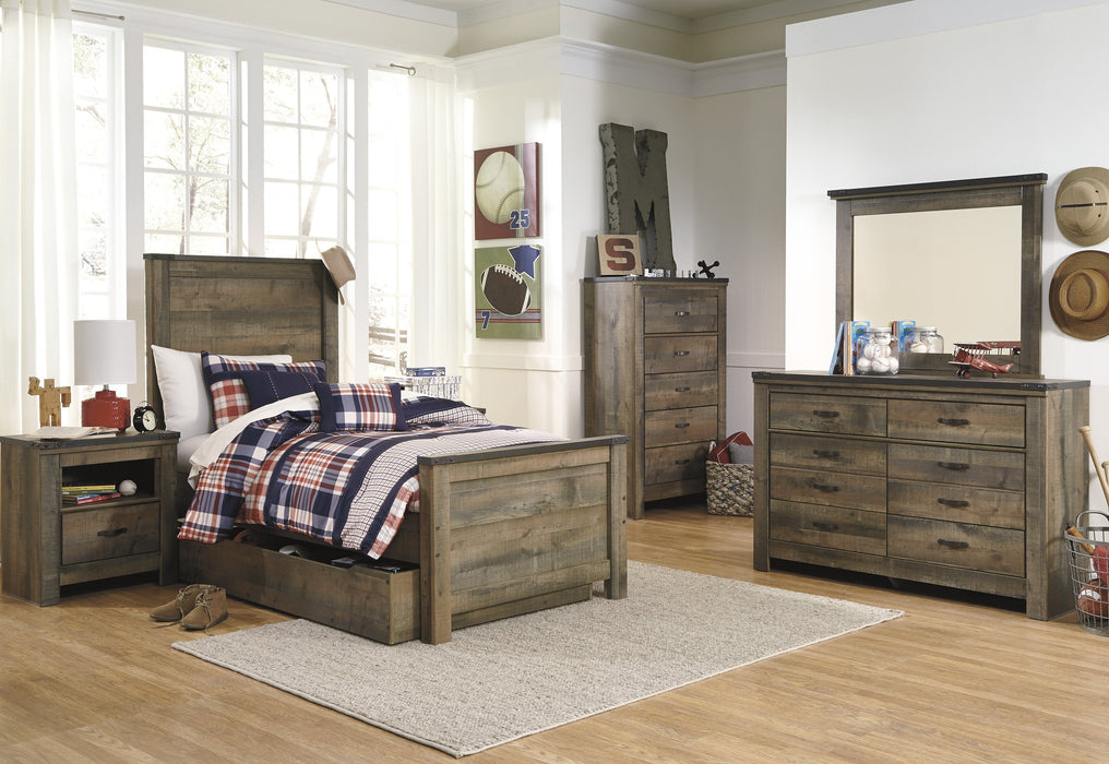 Trinell Brown Twin Panel Bed - Gate Furniture