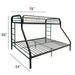 Tritan Twin/Full Bunk Bed - 02053BK - In Stock Furniture