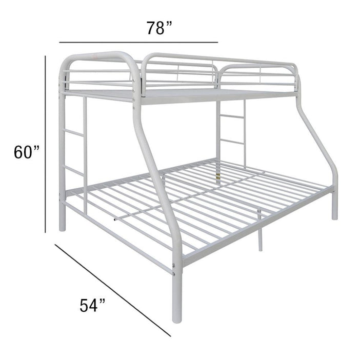 Tritan Twin/Full Bunk Bed - 02053WH - In Stock Furniture