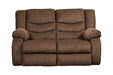 Tulen Chocolate Reclining Loveseat - 9860586 - Gate Furniture