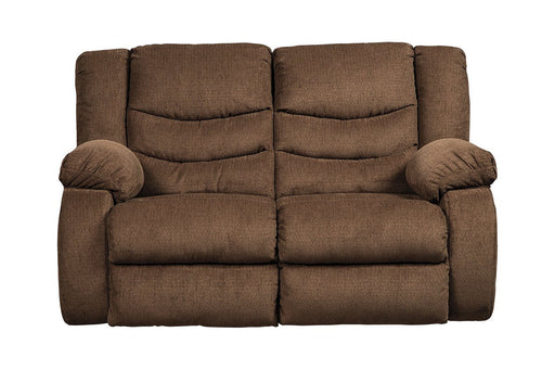 Tulen Chocolate Reclining Loveseat - 9860586 - Gate Furniture