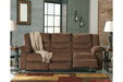 Tulen Chocolate Reclining Sofa - 9860588 - Gate Furniture