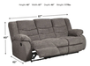 Tulen Gray Reclining Living Room Set - Gate Furniture