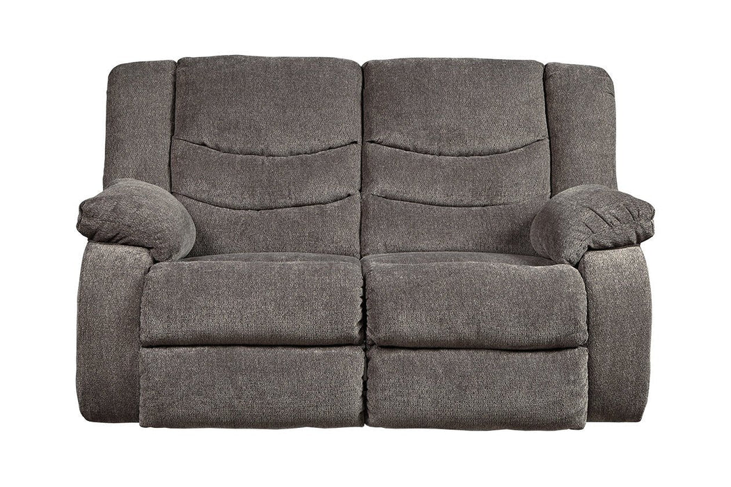 Tulen Gray Reclining Loveseat - 9860686 - Gate Furniture