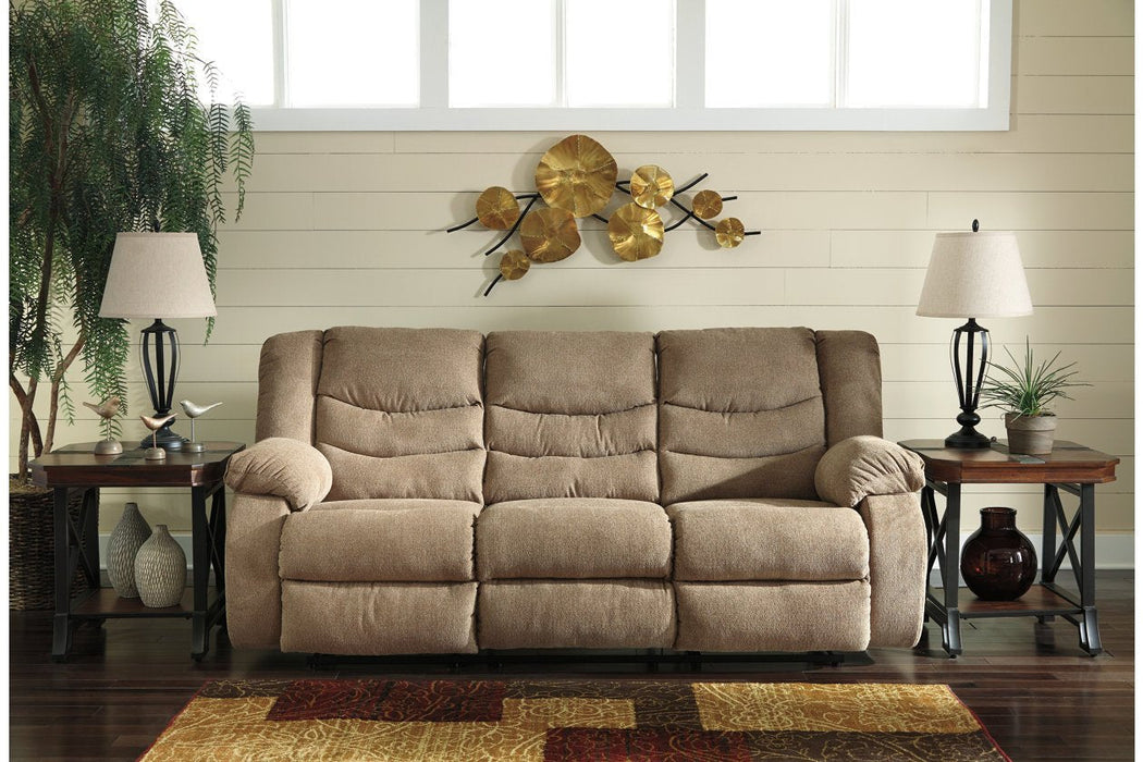 Tulen Mocha Reclining Sofa - 9860488 - Gate Furniture