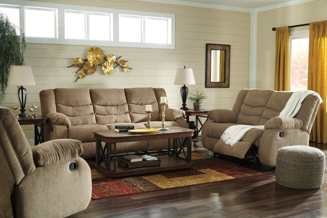 Tulen Mocha Reclining Sofa - 9860488 - Gate Furniture