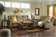 Tulen Mocha Reclining Sofa - 9860488 - Gate Furniture