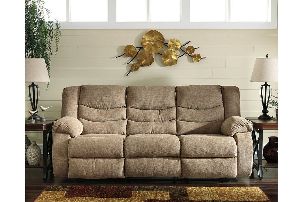 Tulen Mocha Reclining Sofa - 9860488 - Gate Furniture