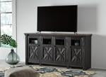 Tyler Creek Black/Gray 74" TV Stand - W736-68 - Gate Furniture