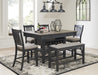 Tyler Creek Black-Gray Counter Height Set - Gate Furniture