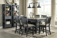 Tyler Creek Black-Gray Counter Height Set - Gate Furniture