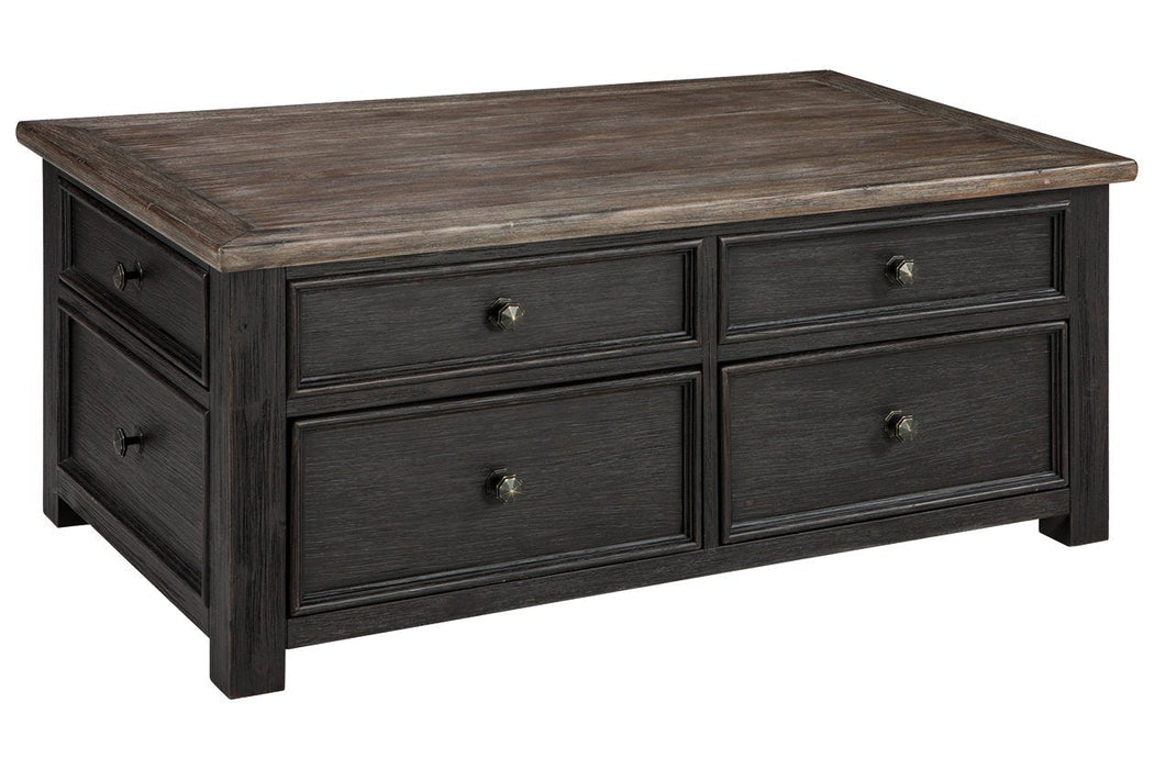 Tyler Creek Grayish Brown/Black Coffee Table with Lift Top - T736-20 - Gate Furniture