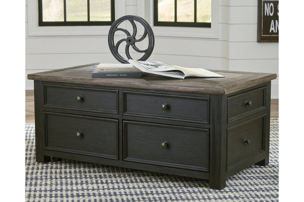 Tyler Creek Grayish Brown/Black Coffee Table with Lift Top - T736-20 - Gate Furniture