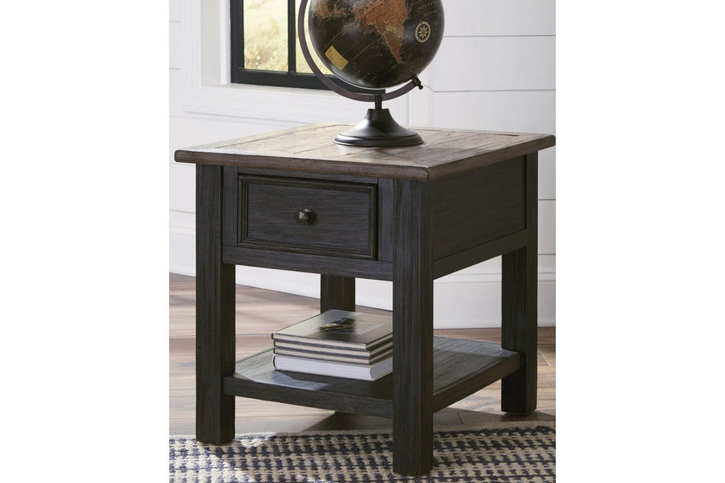 Tyler Creek Grayish Brown/Black End Table - T736-3 - Gate Furniture