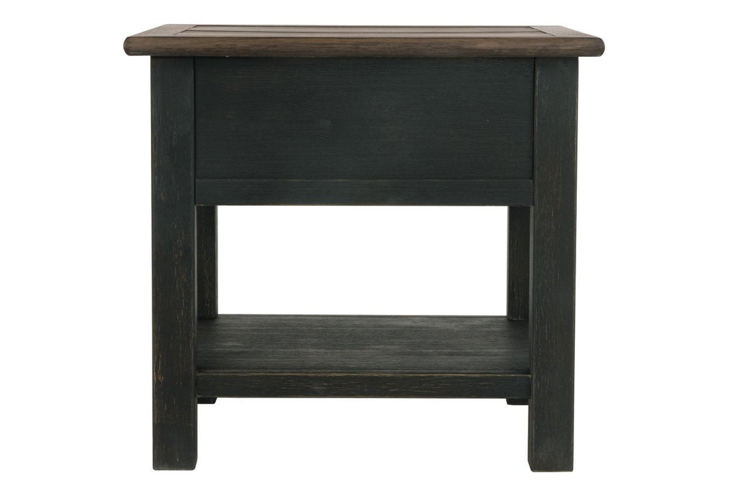 Tyler Creek Grayish Brown/Black End Table - T736-3 - Gate Furniture