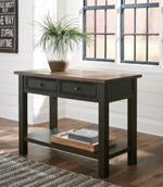 Tyler Creek Grayish Brown/Black Sofa/Console Table - T736-4 - Gate Furniture