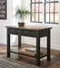 Tyler Creek Grayish Brown/Black Sofa/Console Table - T736-4 - Gate Furniture