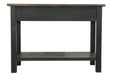 Tyler Creek Grayish Brown/Black Sofa/Console Table - T736-4 - Gate Furniture